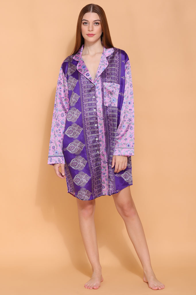 Recycled Silk Sari Nightshirt 041