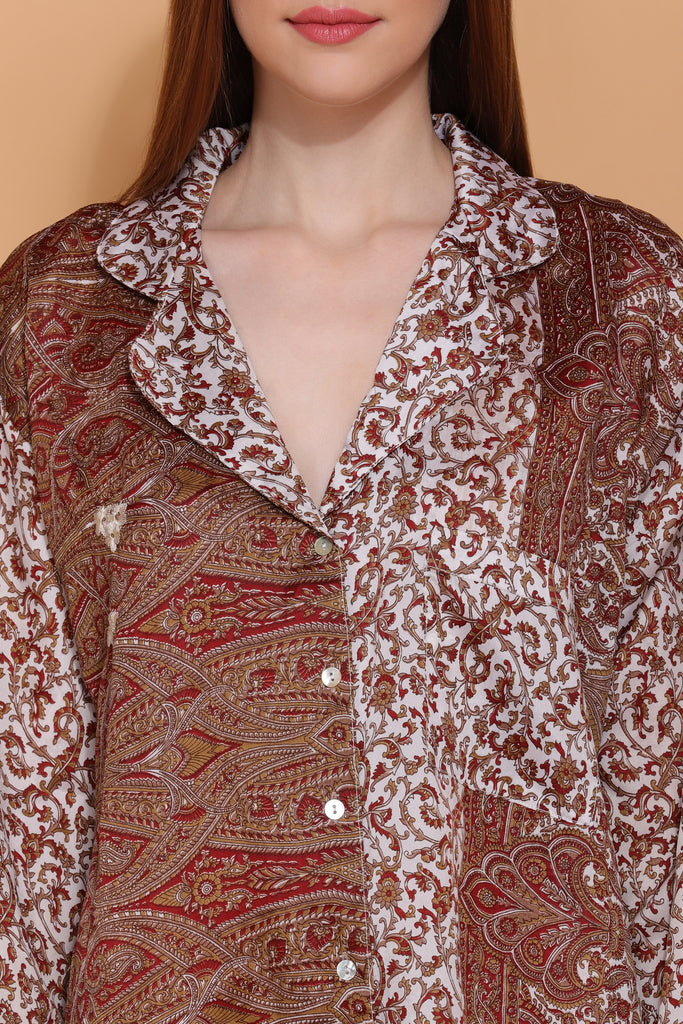 Recycled Silk Sari Nightshirt 026