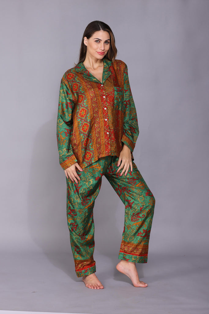 Recycled Silk Sari Pyjamas 043