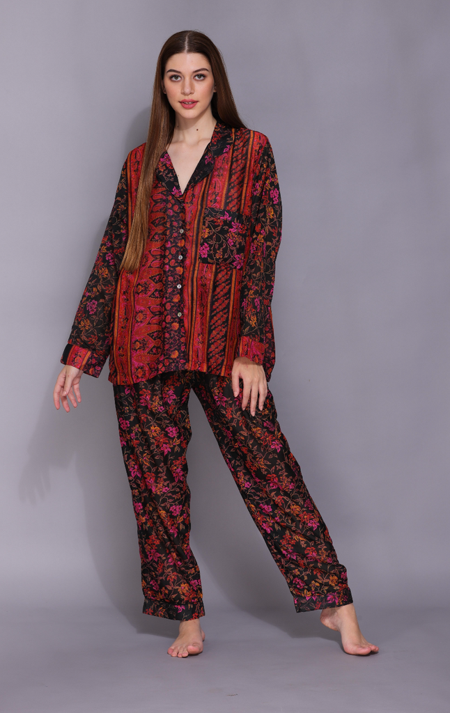 Recycled Silk Sari Pyjamas 035
