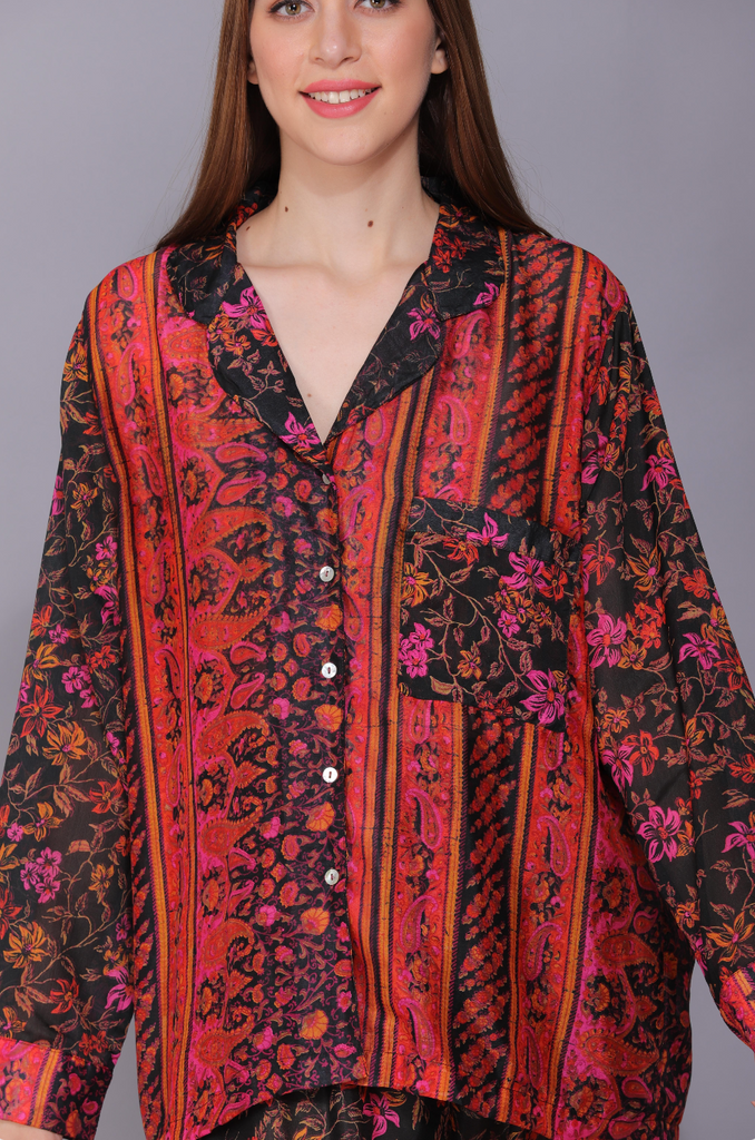 Recycled Silk Sari Pyjamas 035
