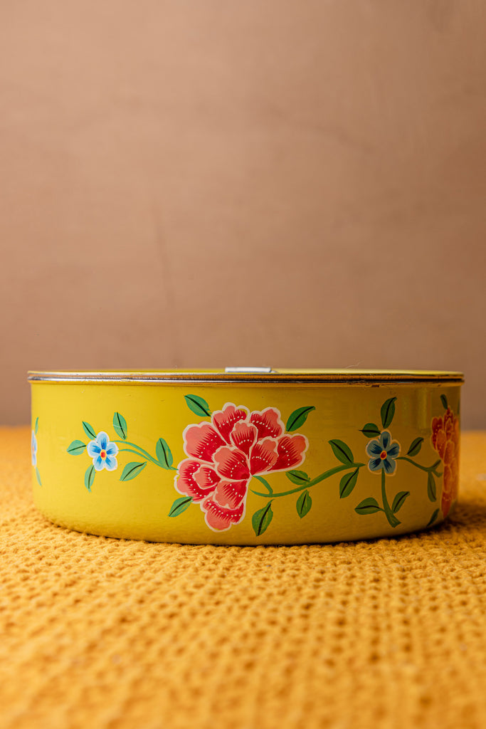 Hand Painted  Floral Masala Box