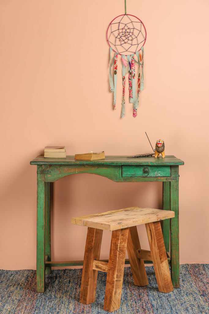 Green Vintage Wooden Study table 