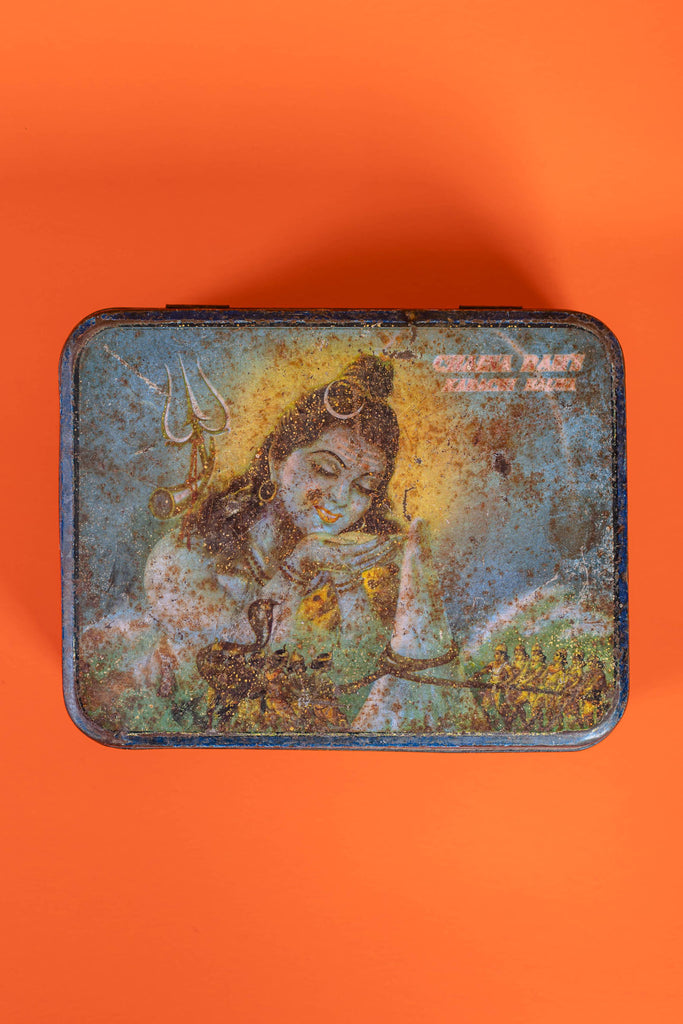 Lord Shiva Printed Vintage Iron Box