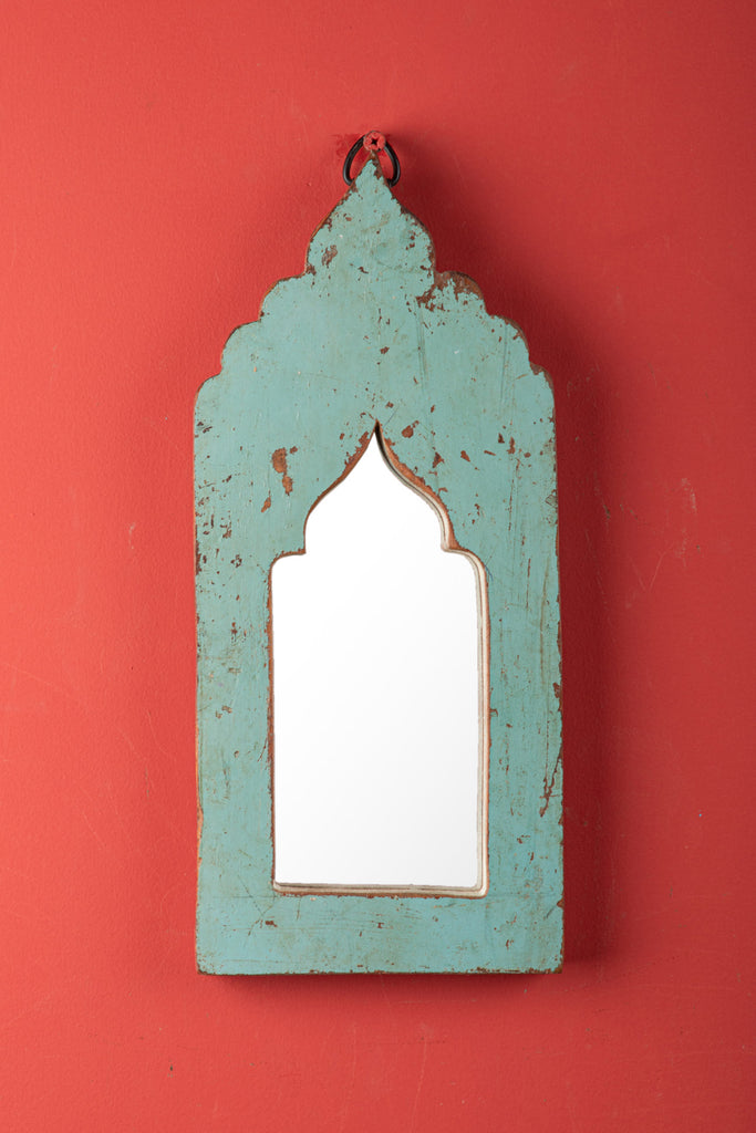 Vintage Arched Wooden Mirror -183