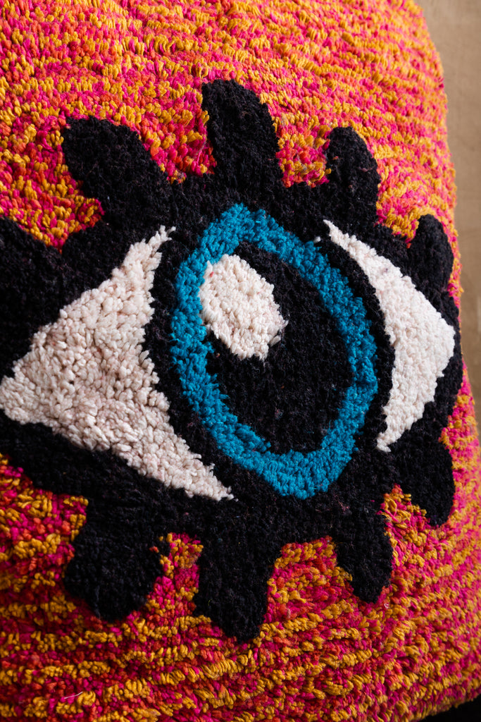 Multicolor Recycled Hand Tufted Cotton Cushion Cover