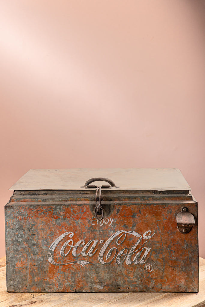 Rusty Vintage Coca Cola Cool Box