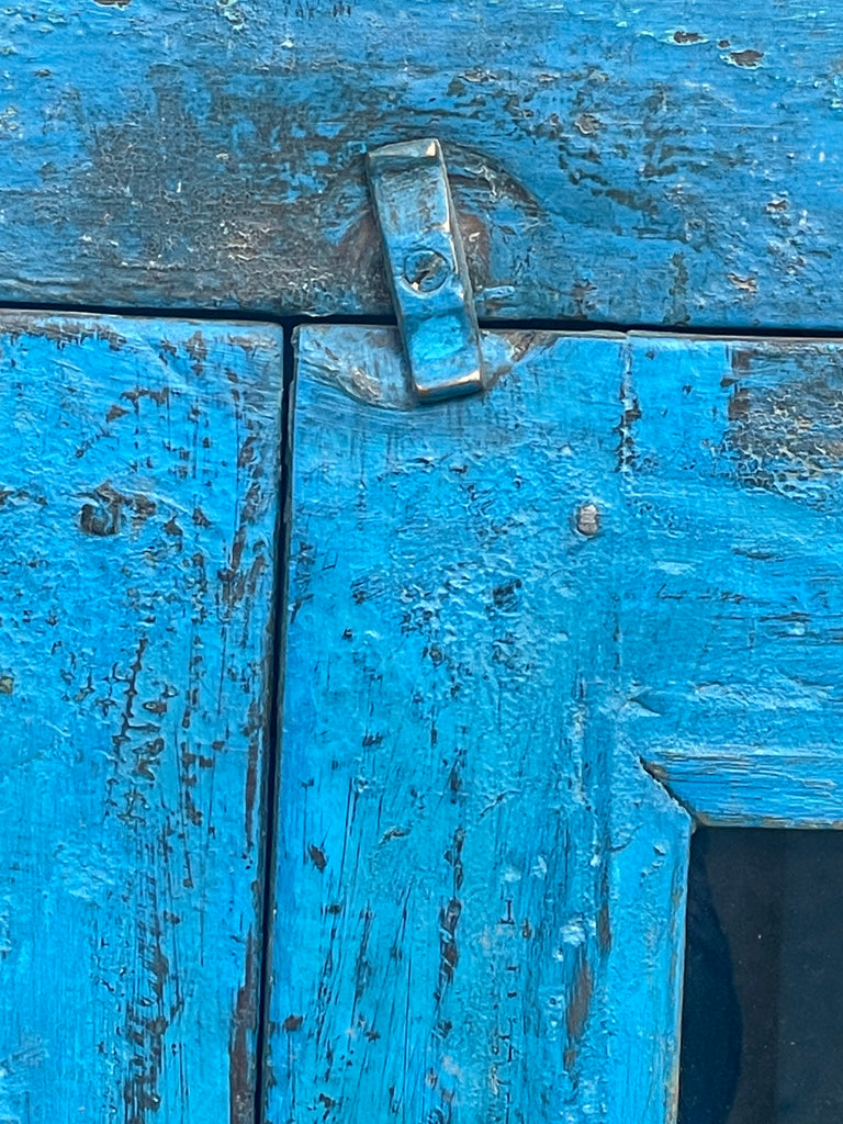 Vintage Blue Wooden Cabinet