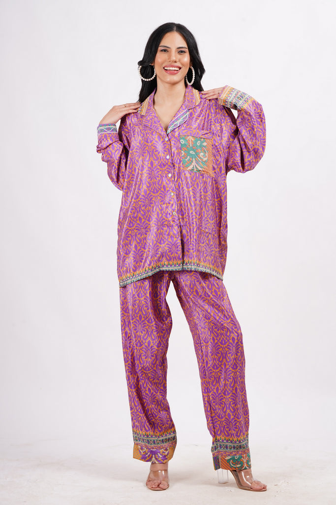Recycled Silk Sari Pyjamas (Medium/Large) 252