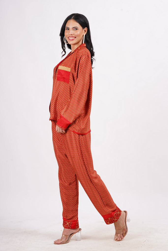 Recycled Silk Sari Pyjamas (Small / Medium)111