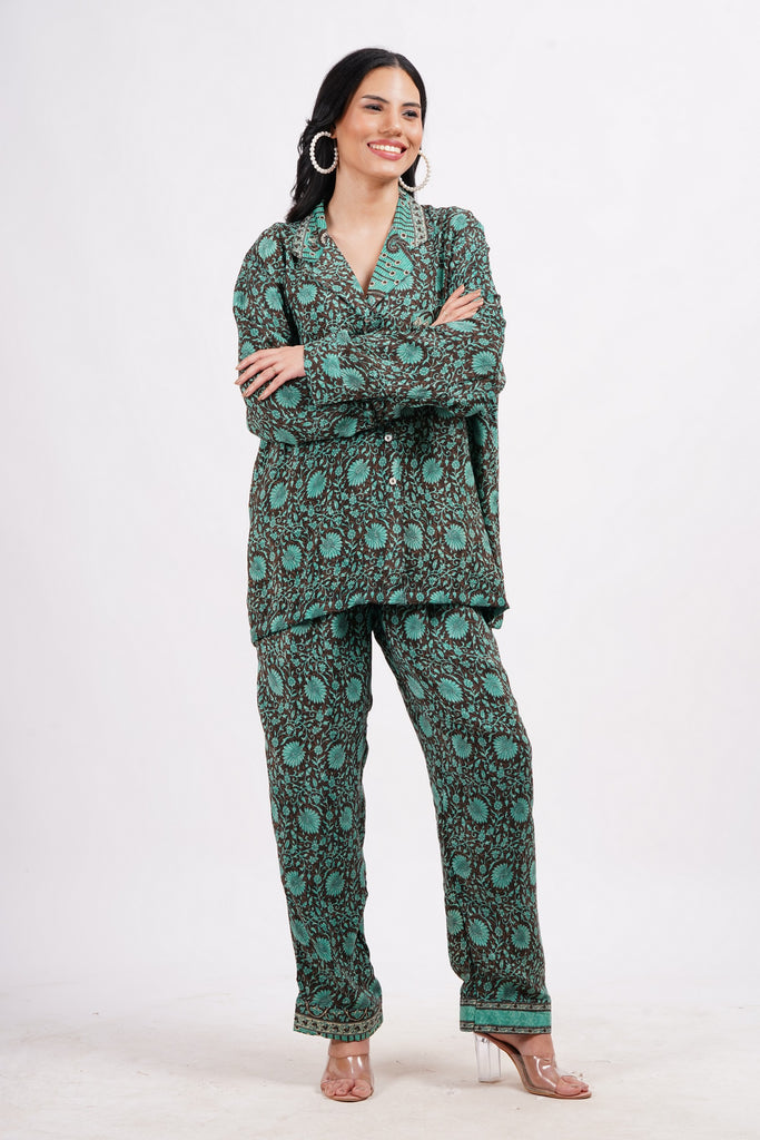 Recycled Silk Sari Pyjamas (Medium/Large) 266