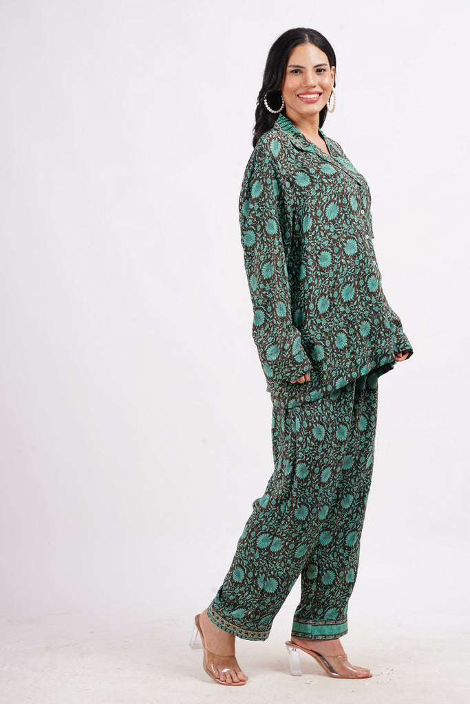 Recycled Silk Sari Pyjamas (Medium/Large) 266