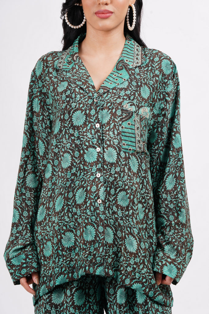 Recycled Silk Sari Pyjamas (Medium/Large) 266