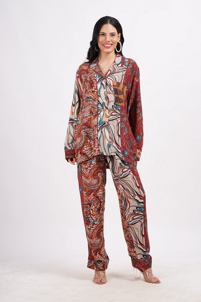 Recycled Silk Sari Pyjamas (Medium/Large) 268