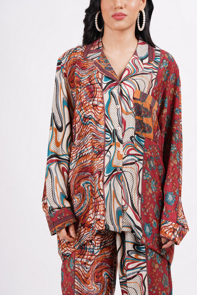 Recycled Silk Sari Pyjamas (Medium/Large) 268