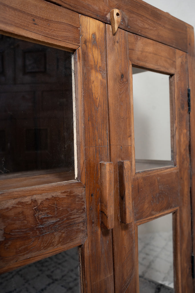 Brown Vintage Wooden Cabinet - W:76cm D:40cm H:108cm