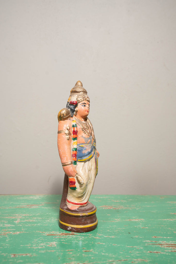 Vintage Terracotta Indian Sacred God - 115 - W:10cm D:6cm H:26cm