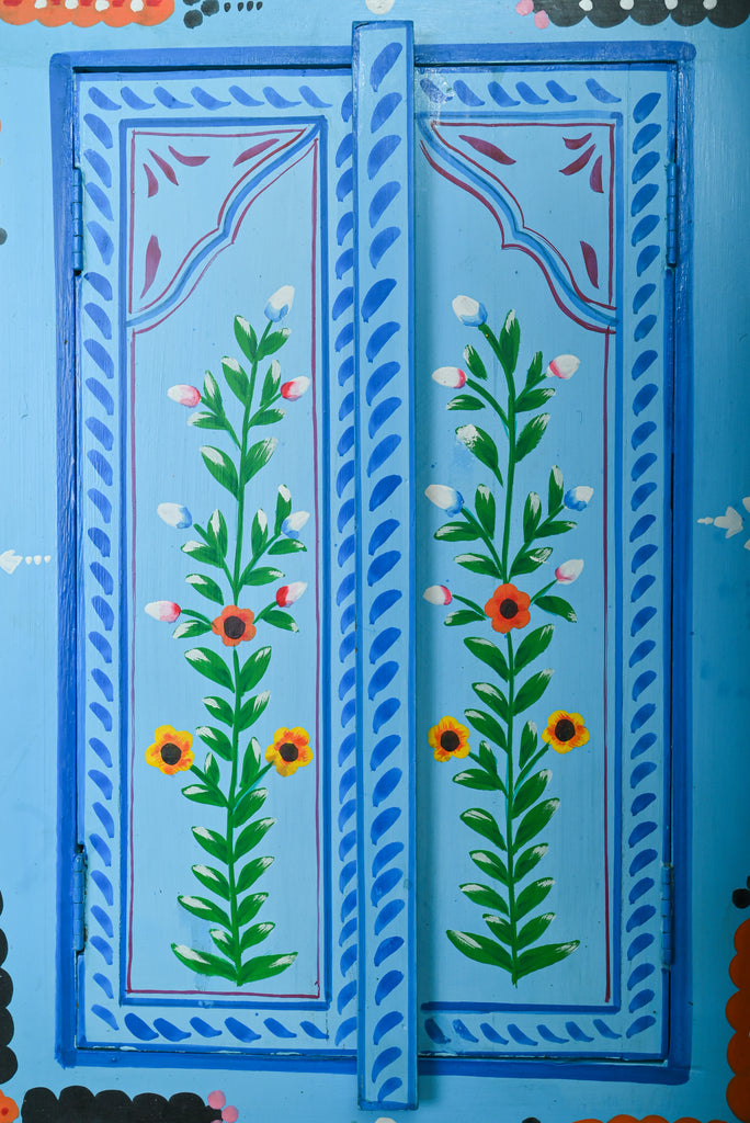 Tuqoise Hand Painted Window Mirror