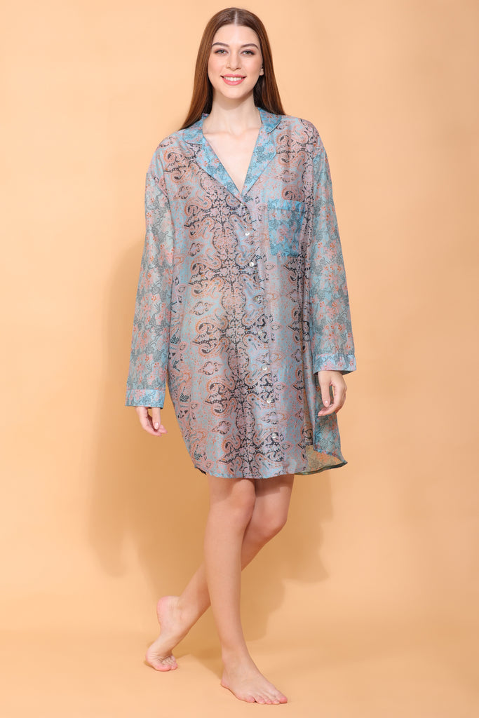 Recycled Silk Sari Nightshirt 030