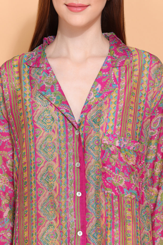 Recycled Silk Sari Nightshirt 035