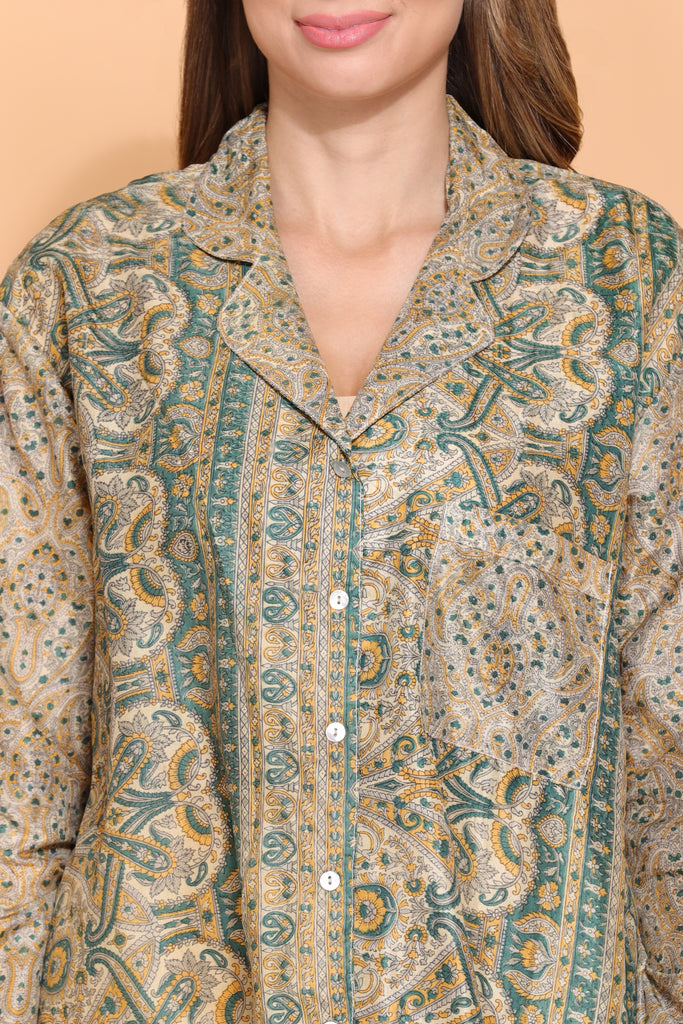 Recycled Silk Sari Nightshirt 033