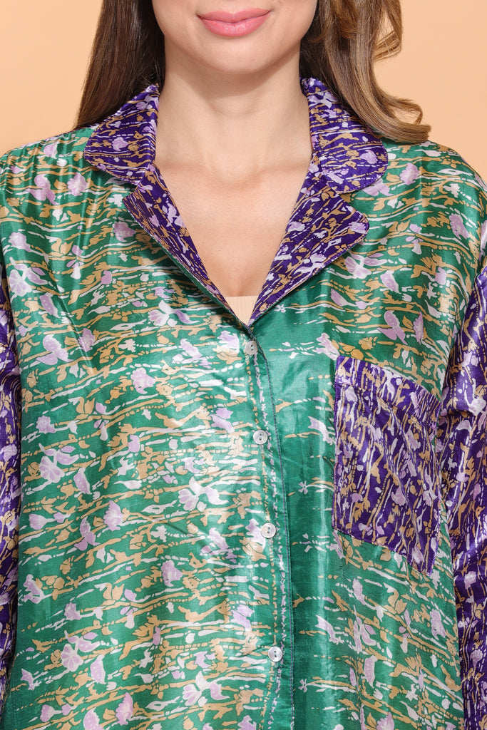 Recycled Silk Sari Nightshirt 036