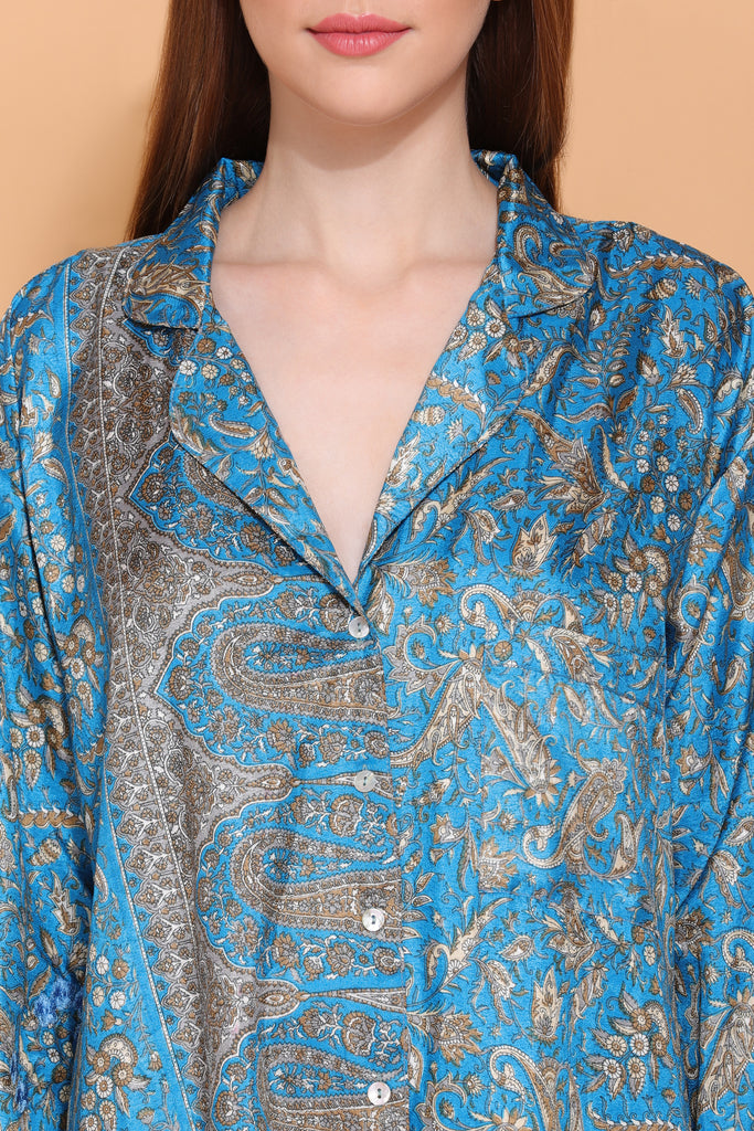 Recycled Silk Sari Nightshirt 049