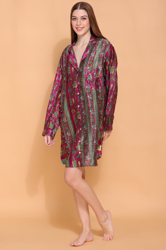 Recycled Silk Sari Nightshirt 029