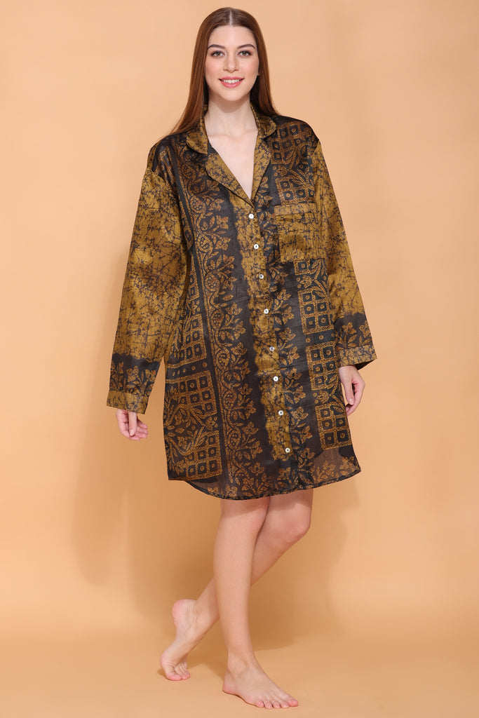 Recycled Silk Sari Nightshirt 044
