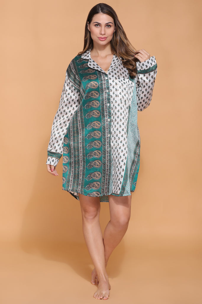 Recycled Silk Sari Nightshirt 045