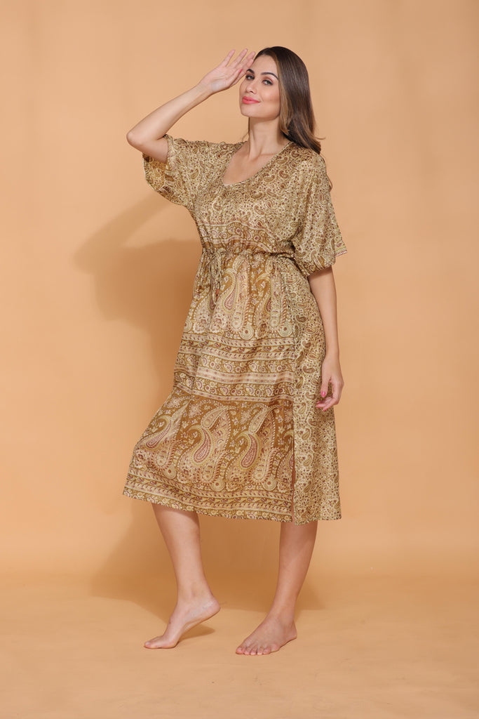 Recycled Silk Sari Kaftan 022