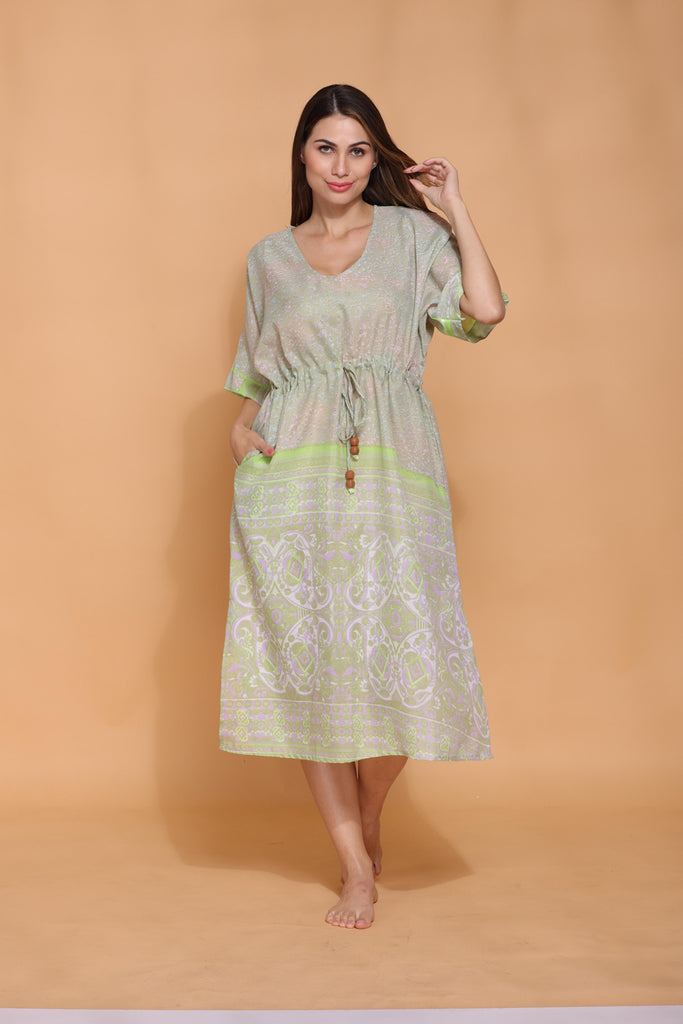 Recycled Silk Sari Kaftan 002