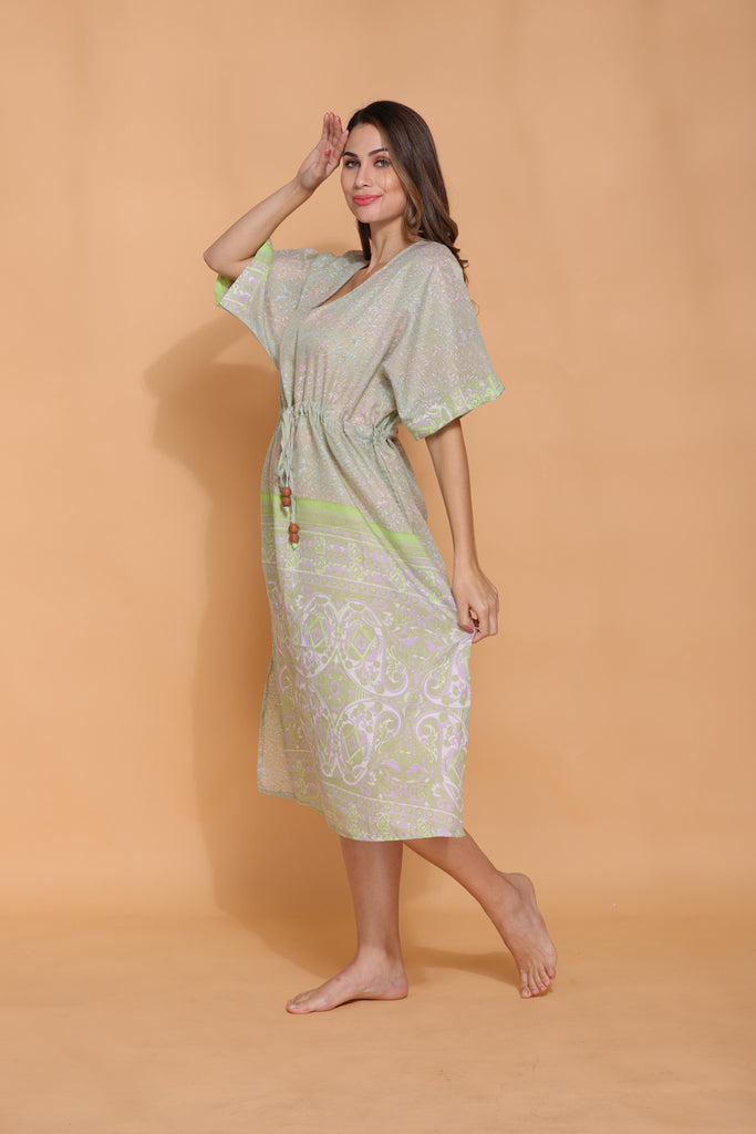 Recycled Silk Sari Kaftan 002