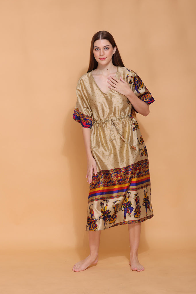 Recycled Silk Sari Kaftan 003
