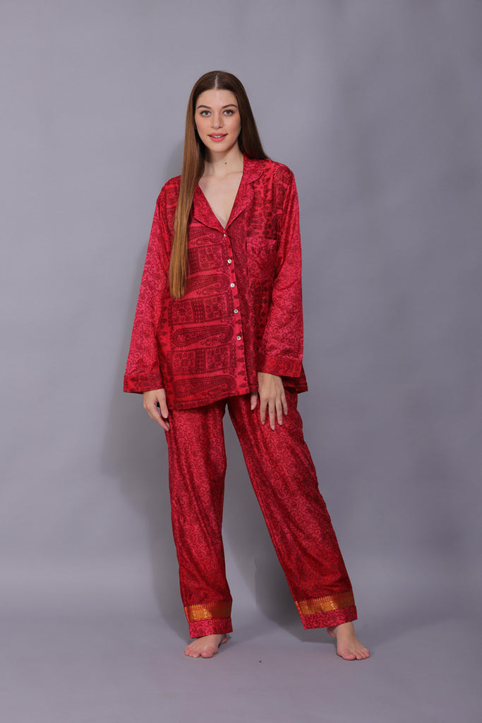 Recycled Silk Sari Pyjamas 032
