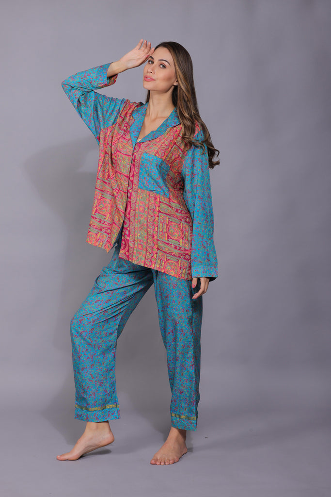 Recycled Silk Sari Pyjamas 038