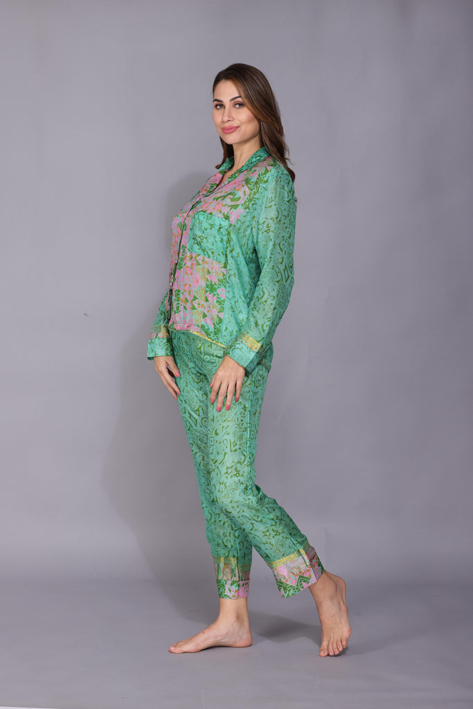Recycled Silk Sari Pyjamas 016