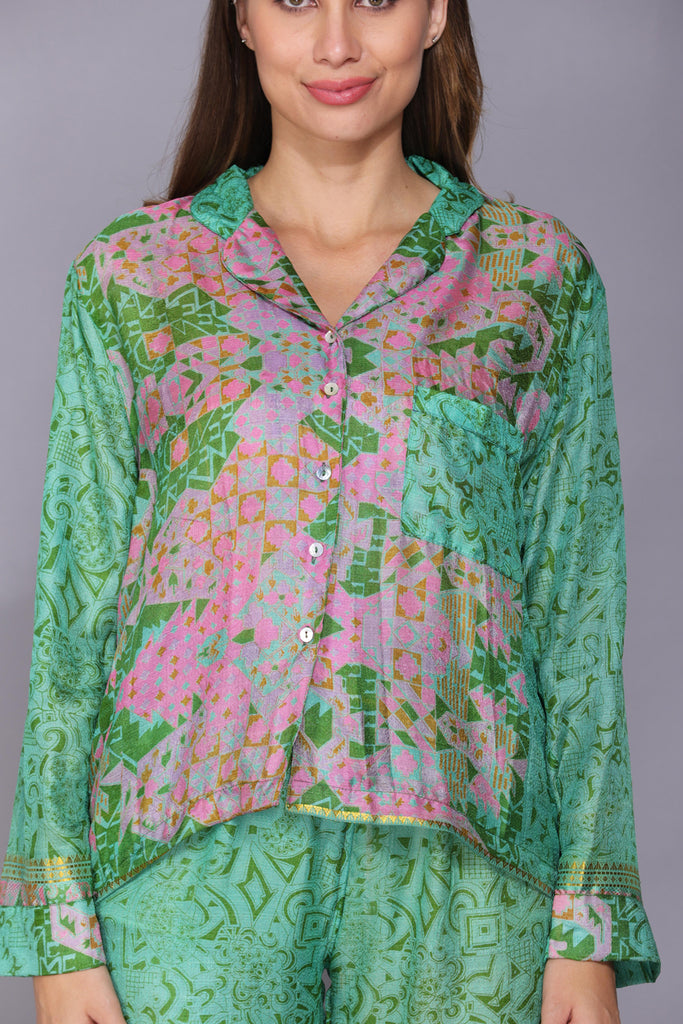 Recycled Silk Sari Pyjamas 016