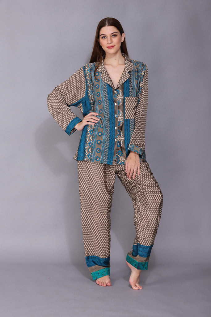 Recycled Silk Sari Pyjamas 045