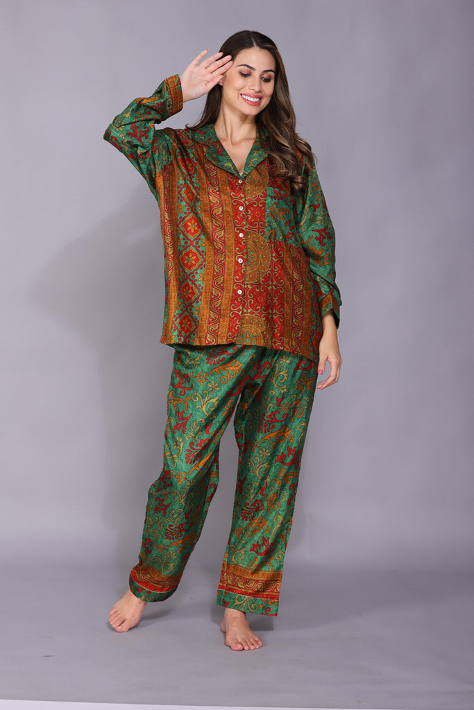 Recycled Silk Sari Pyjamas 043