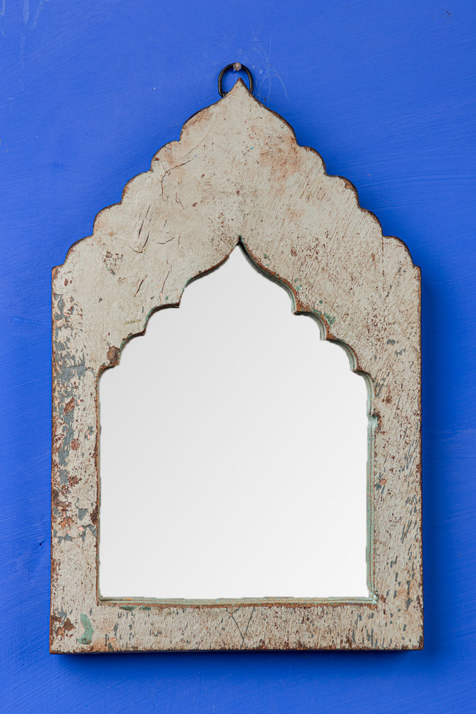 Vintage Arched Wooden Mirror -162