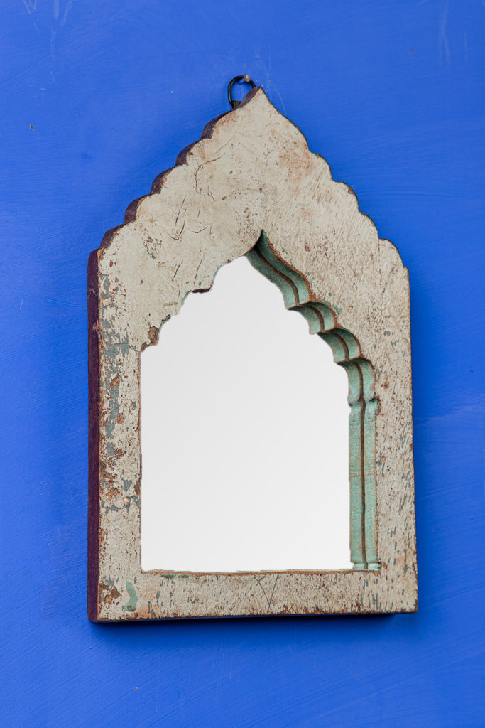 Vintage Arched Wooden Mirror -162