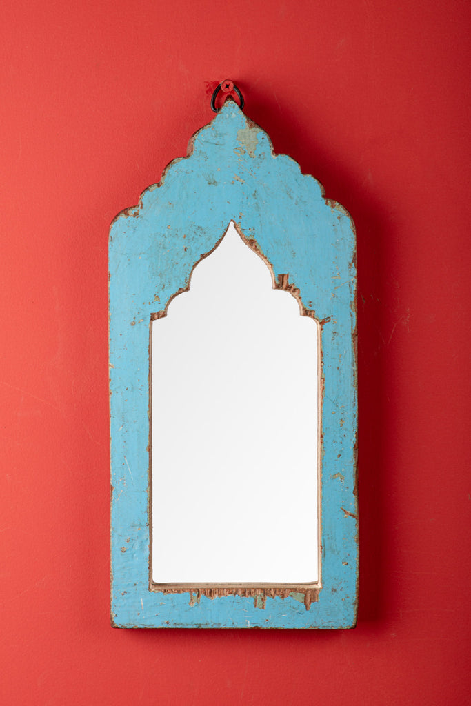 Vintage Arched Wooden Mirror -168