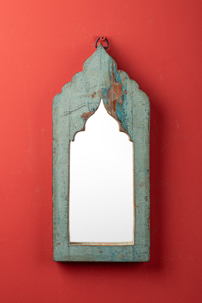 Vintage Arched Wooden Mirror -192