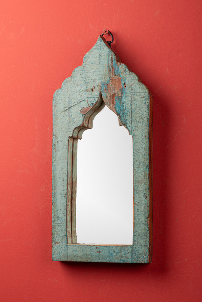 Vintage Arched Wooden Mirror -192