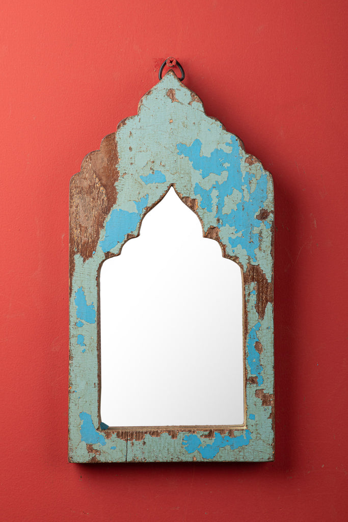 Vintage Arched Wooden Mirror -193