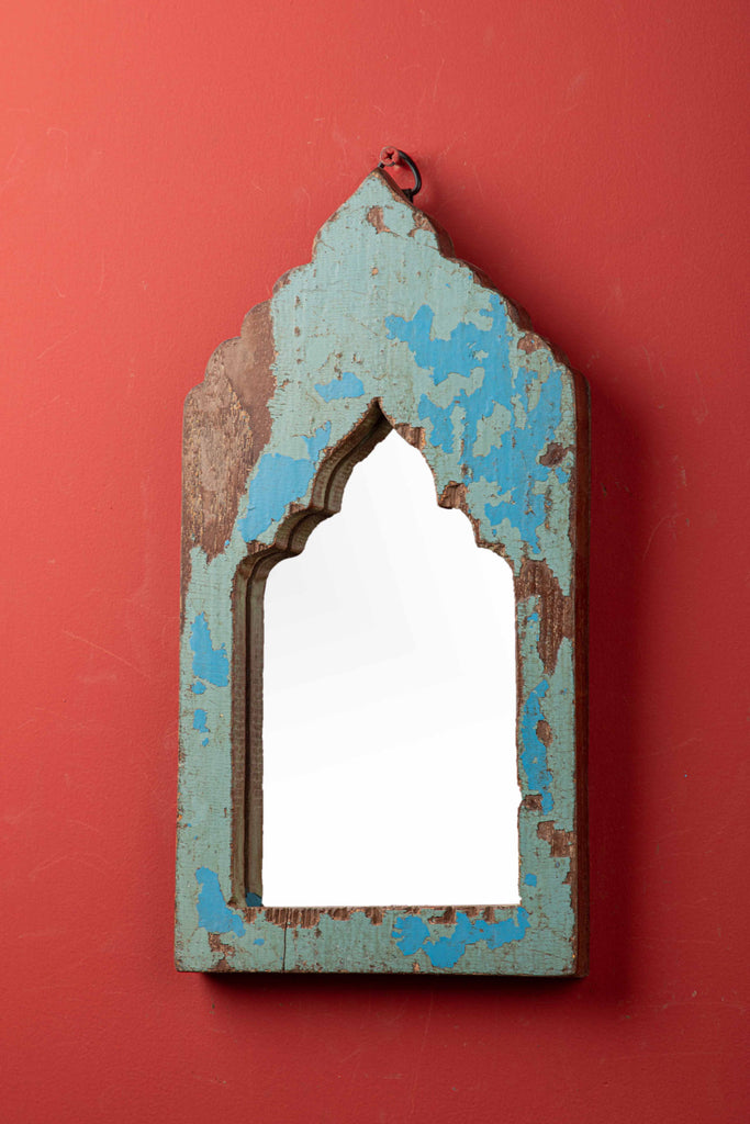 Vintage Arched Wooden Mirror -193