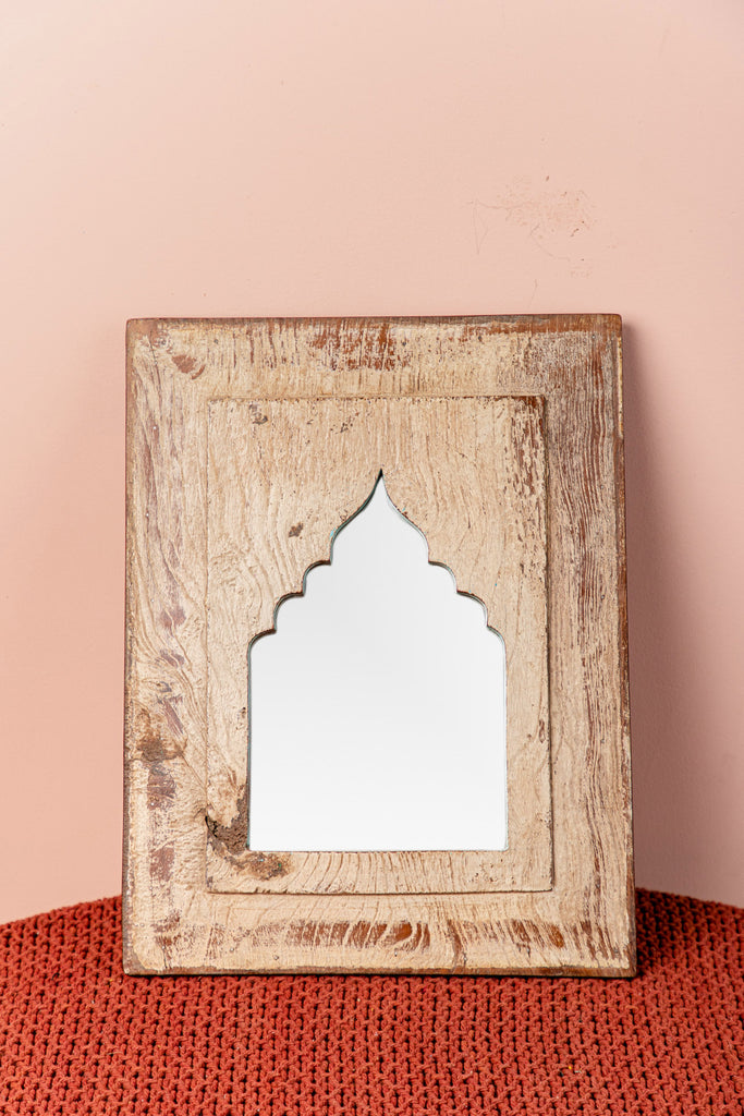 Vintage Arched Wooden Mirror -195