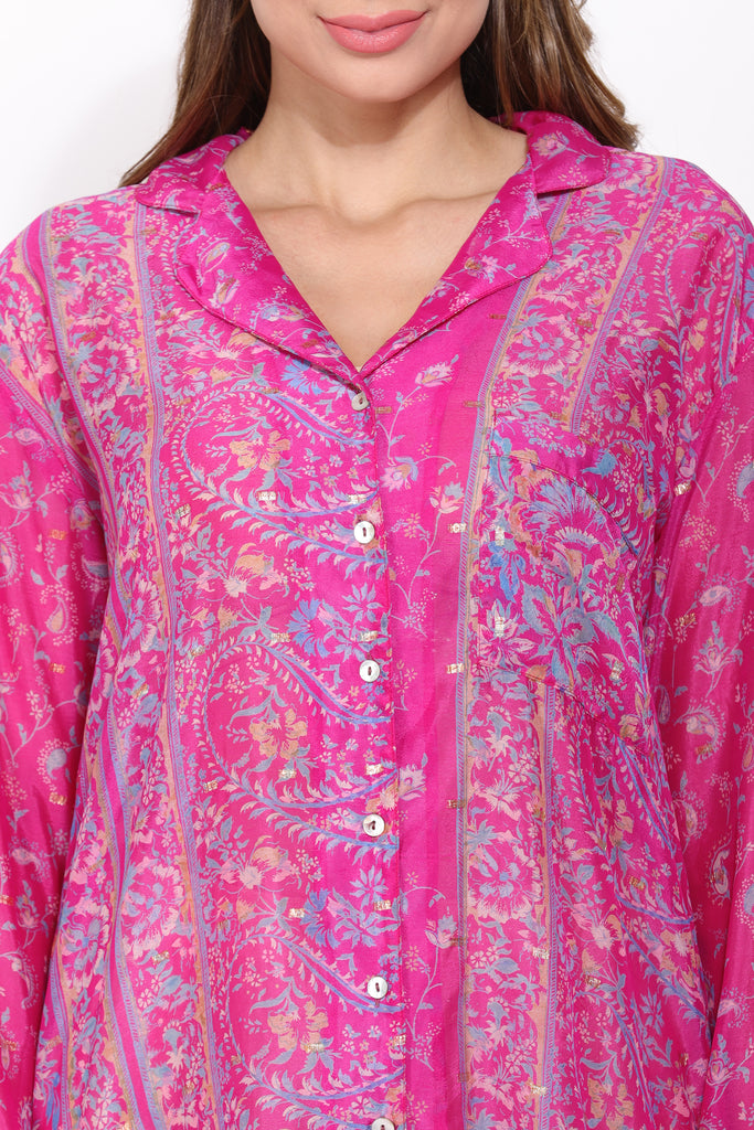 Recycled Silk Sari Nightshirt 025