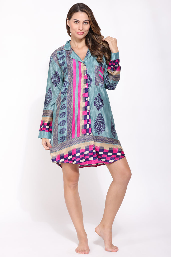 Recycled Silk Sari Nightshirt 022